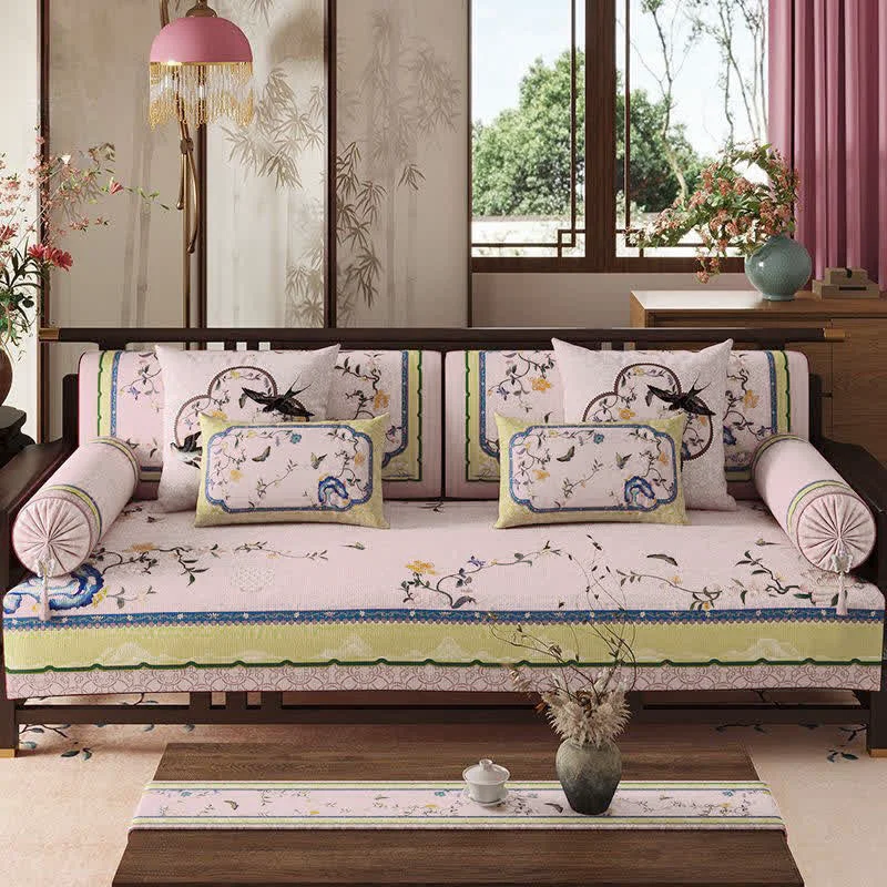 High-Performance Ownkoti Oriental Butterfly amp Branch Print Sofa Protector Flexible