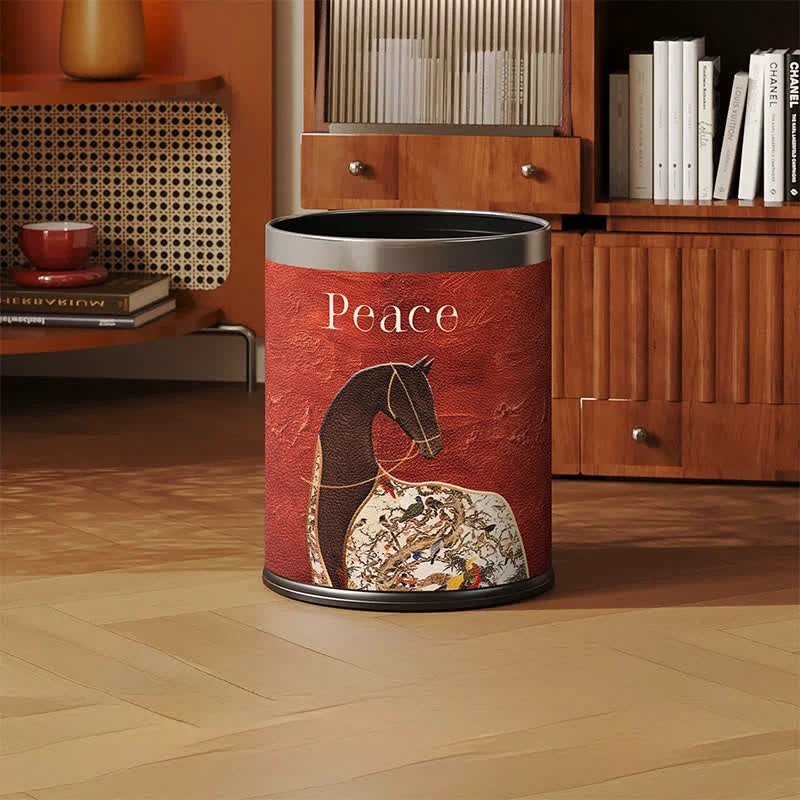 Clean Ownkoti Classical Oriental Equestrian Trash Can Premium Material