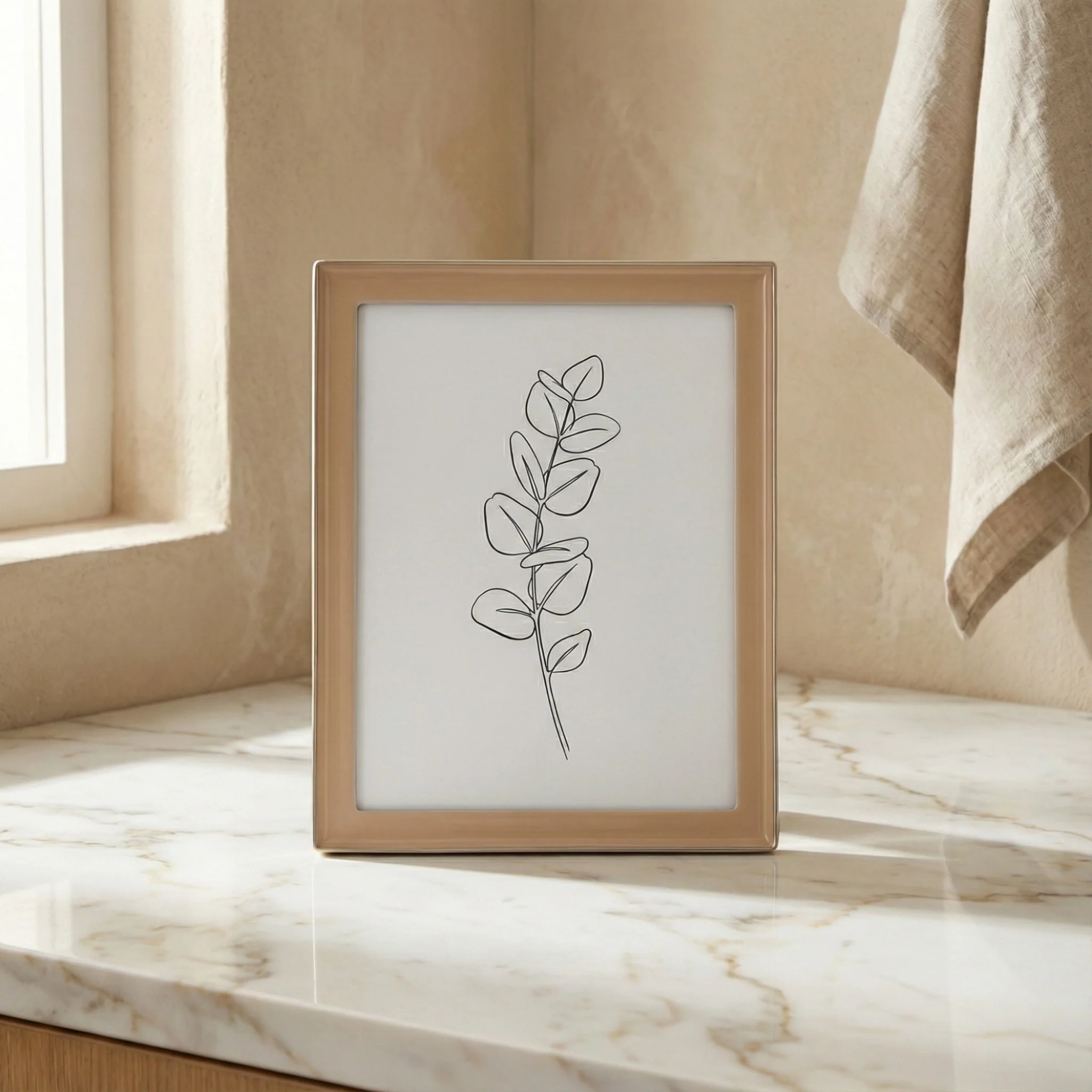 Luxury Elyra 5x7 Enamel Frame Blush Organic