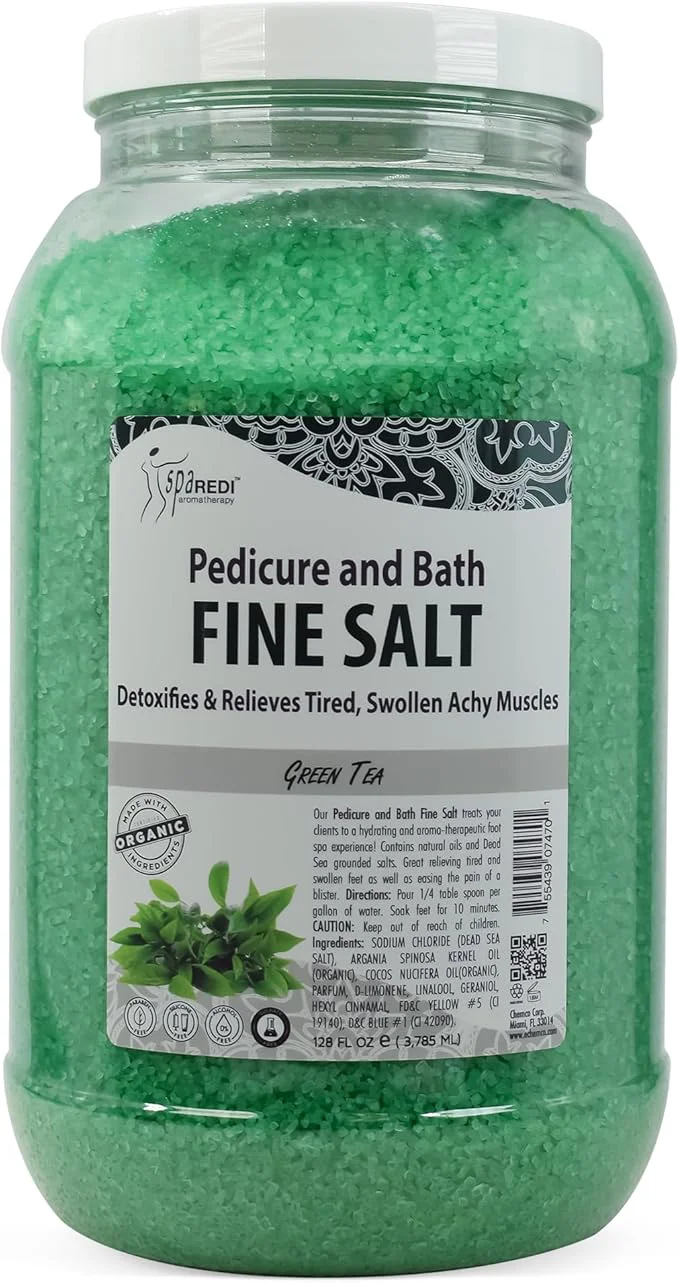 Luxury SPA REDI - Detox Foot Soak Pedicure and Bath Fine Salt 128 Oz - Made Premium