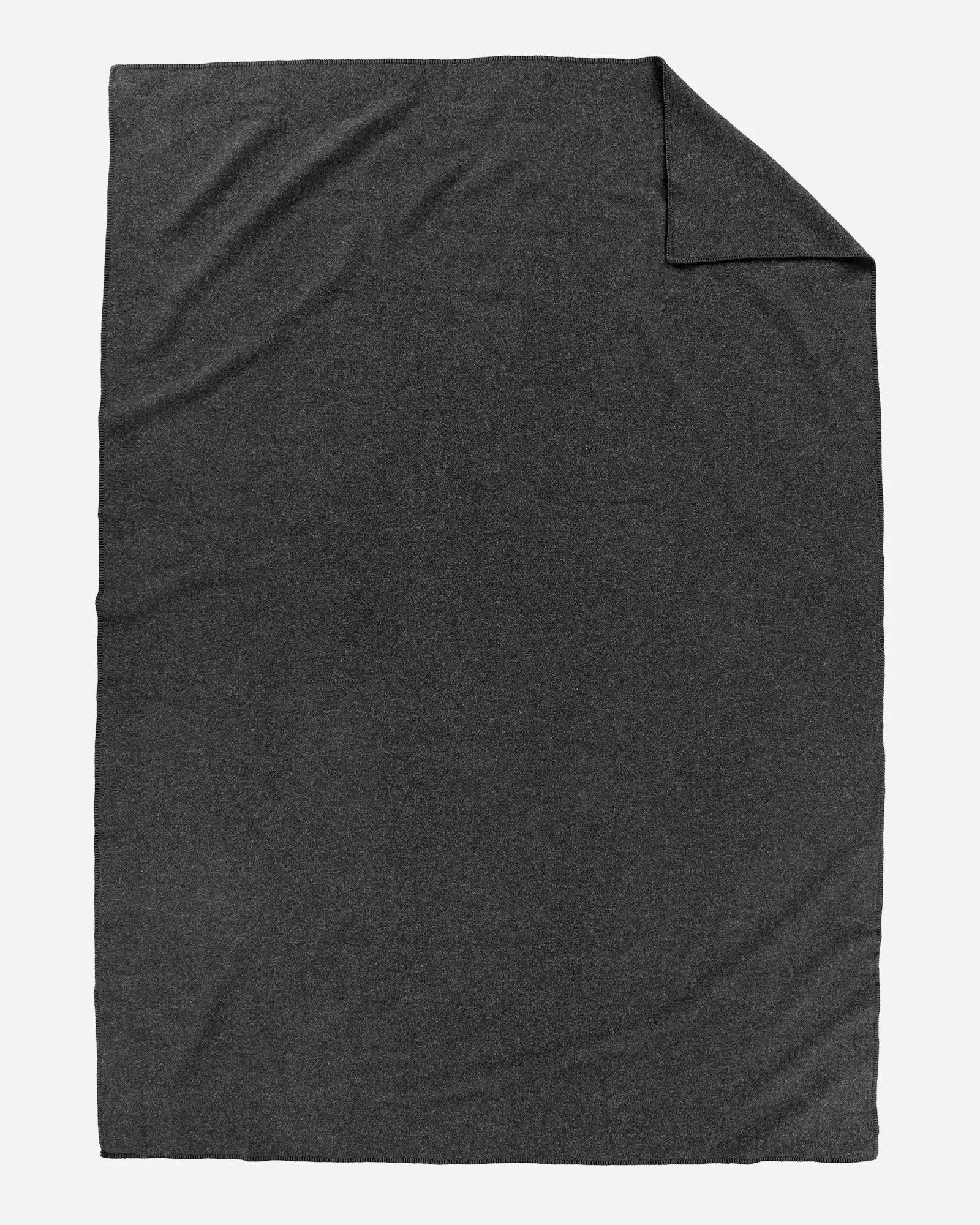 Classic Eco-Wise Wool Solid Blanket Charcoal Superior