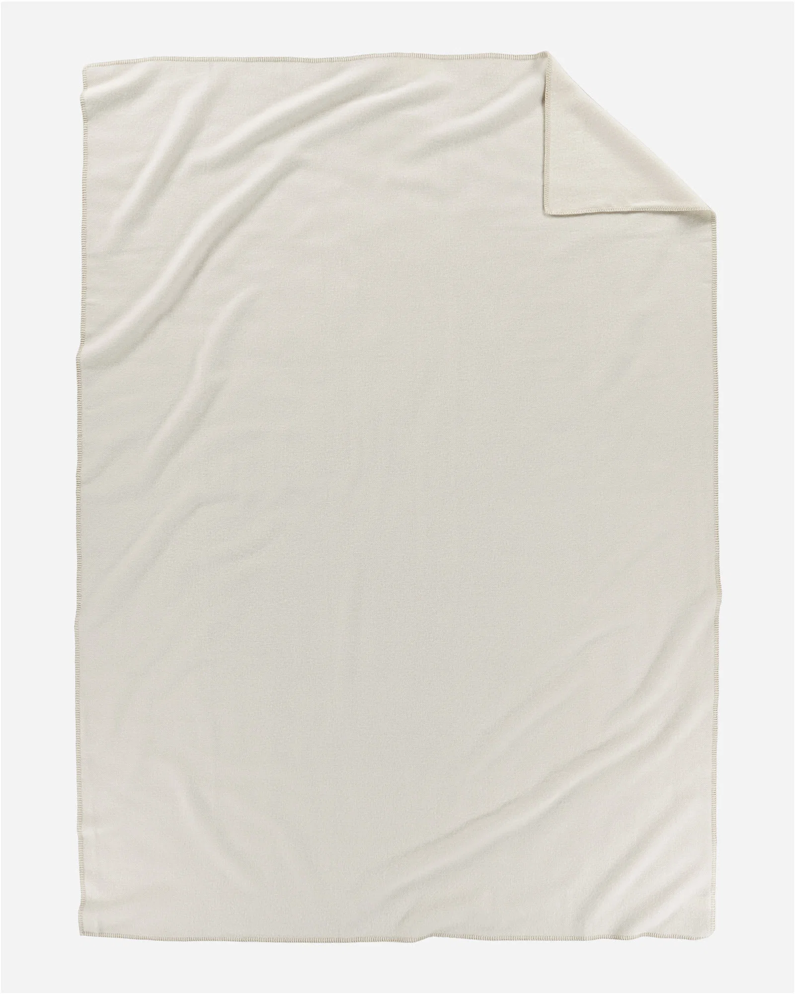 Outstanding Eco-Wise Wool Solid Blanket Ivory Refined