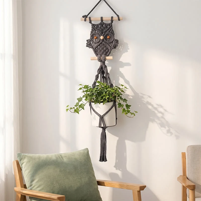 High-End Ownkoti Bohemian Owl Patten Wall Hanging Reusable