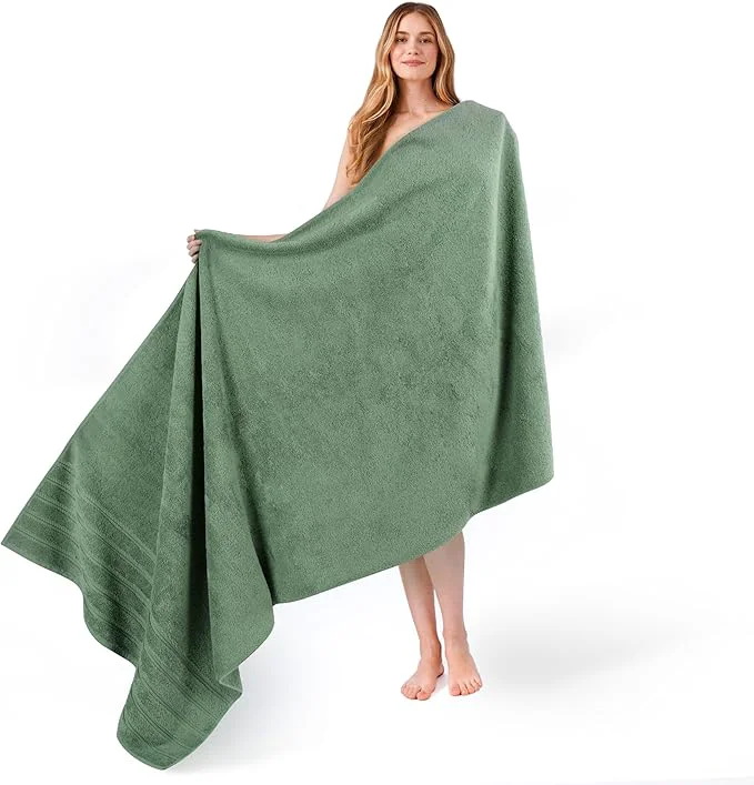 High-Grade American Soft Linen 35x70 Jumbo Large Bath Towel 600 GSM Cotton Turkish Traditional