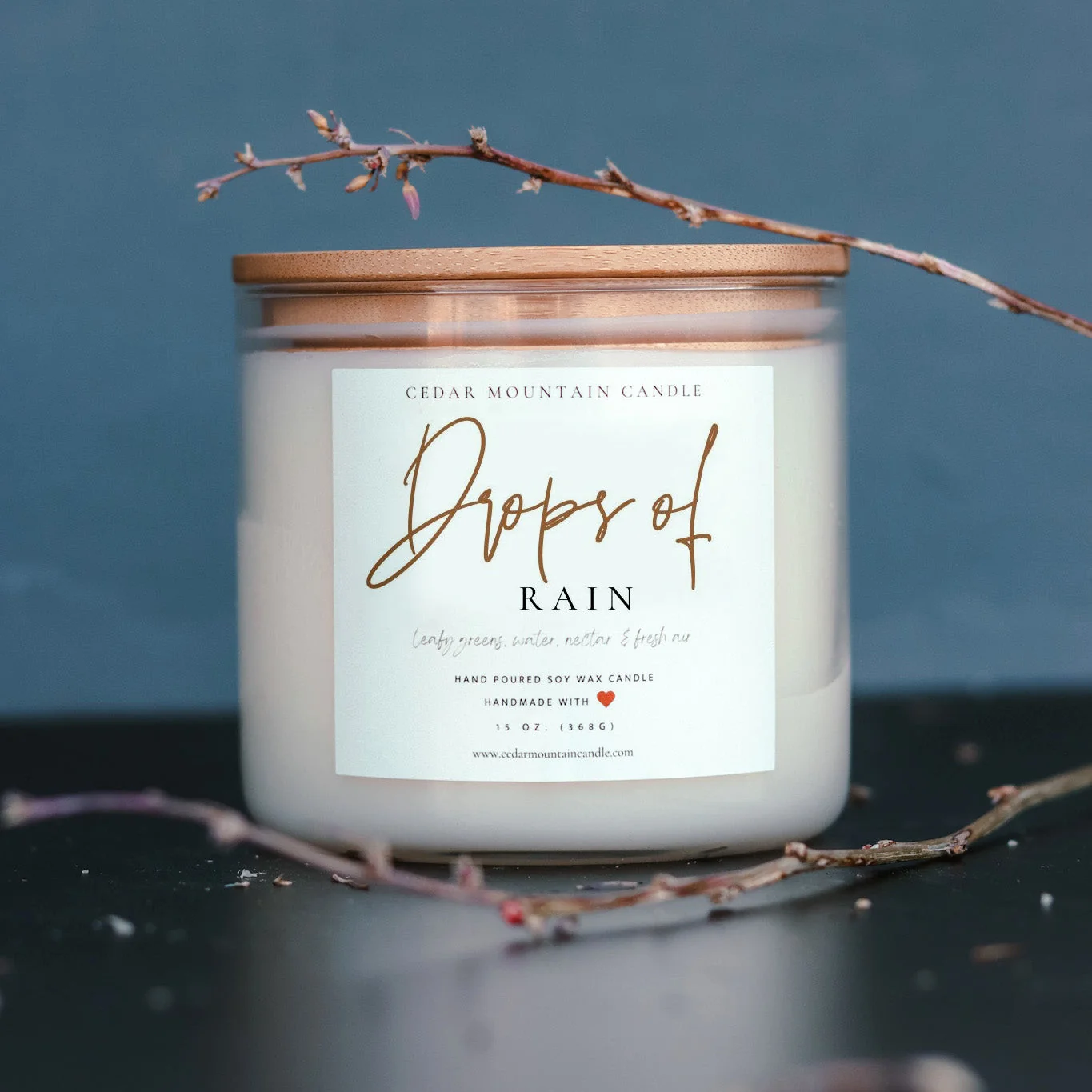 Artisan Drops of Rain - 3 Wick Jar Candle Traditional