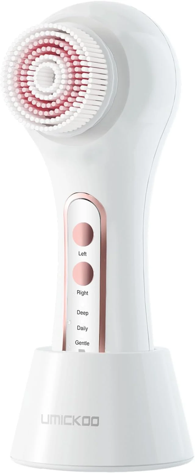 Trendy UMICKOO Electric Facial Cleansing Brush 2-Way Rotating Face Scrubber Premium Material