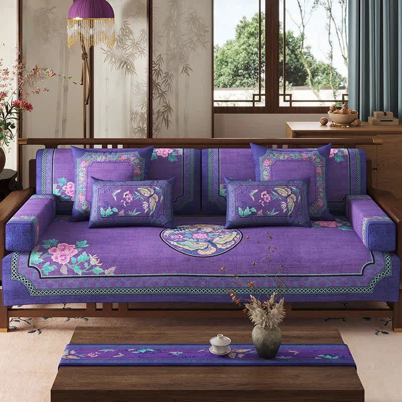 Soft Ownkoti Vintage Oriental Floral amp Butterfly Sofa Protector Efficient