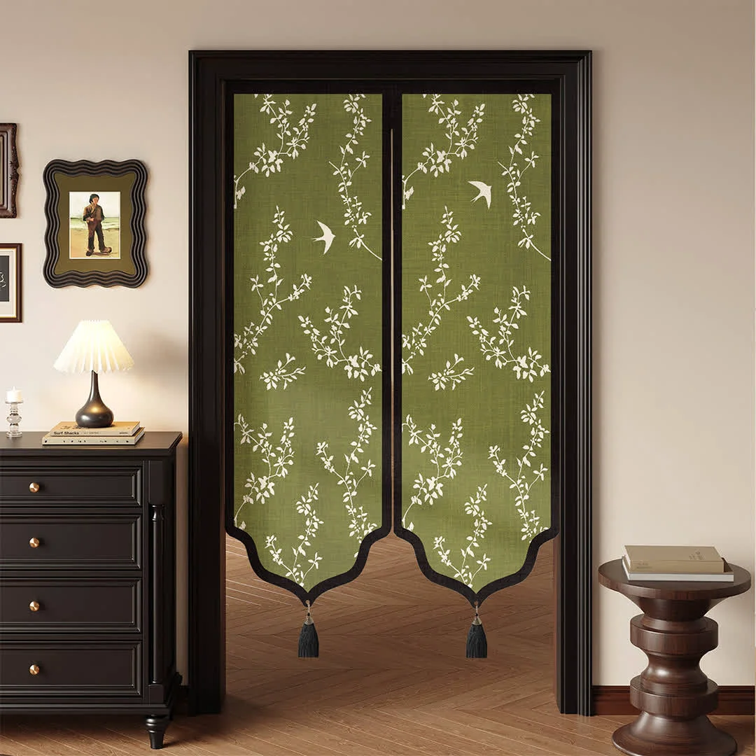Next-Generation Ownkoti Vintage Botanical Room Divider Door Curtain Premium Material