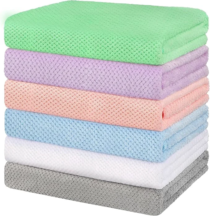 Exclusive HOMEXCEL 6 Pack Bath Towel Set Microfiber Ultra Soft Highly Absorbent Bath Specialty