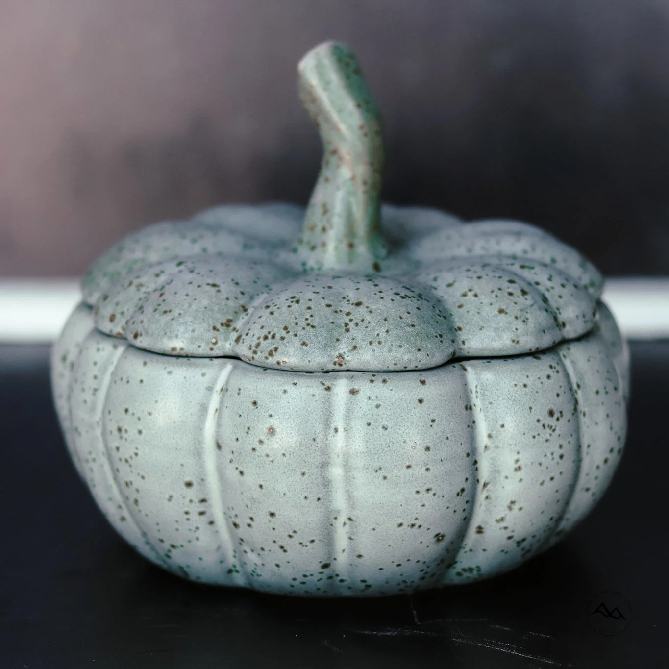 Crafted Green Ceramic Pumpkin Candle with Lid - Fall Scents Consistent