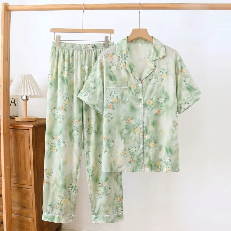 Excellent Ownkoti Refresh Floral Silky Loungewear Set Crafted