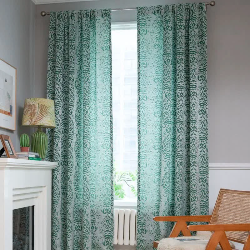 Natural Ownkoti Vintage Style Water Drop Pattern Curtain Certified