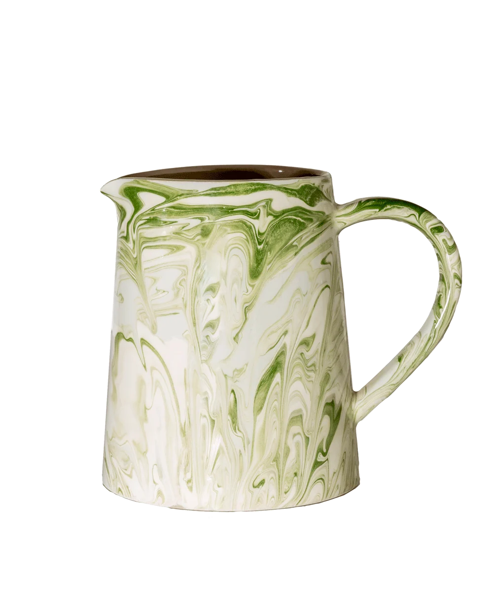 Convenient Marbled Olive Pitcher User-Friendly