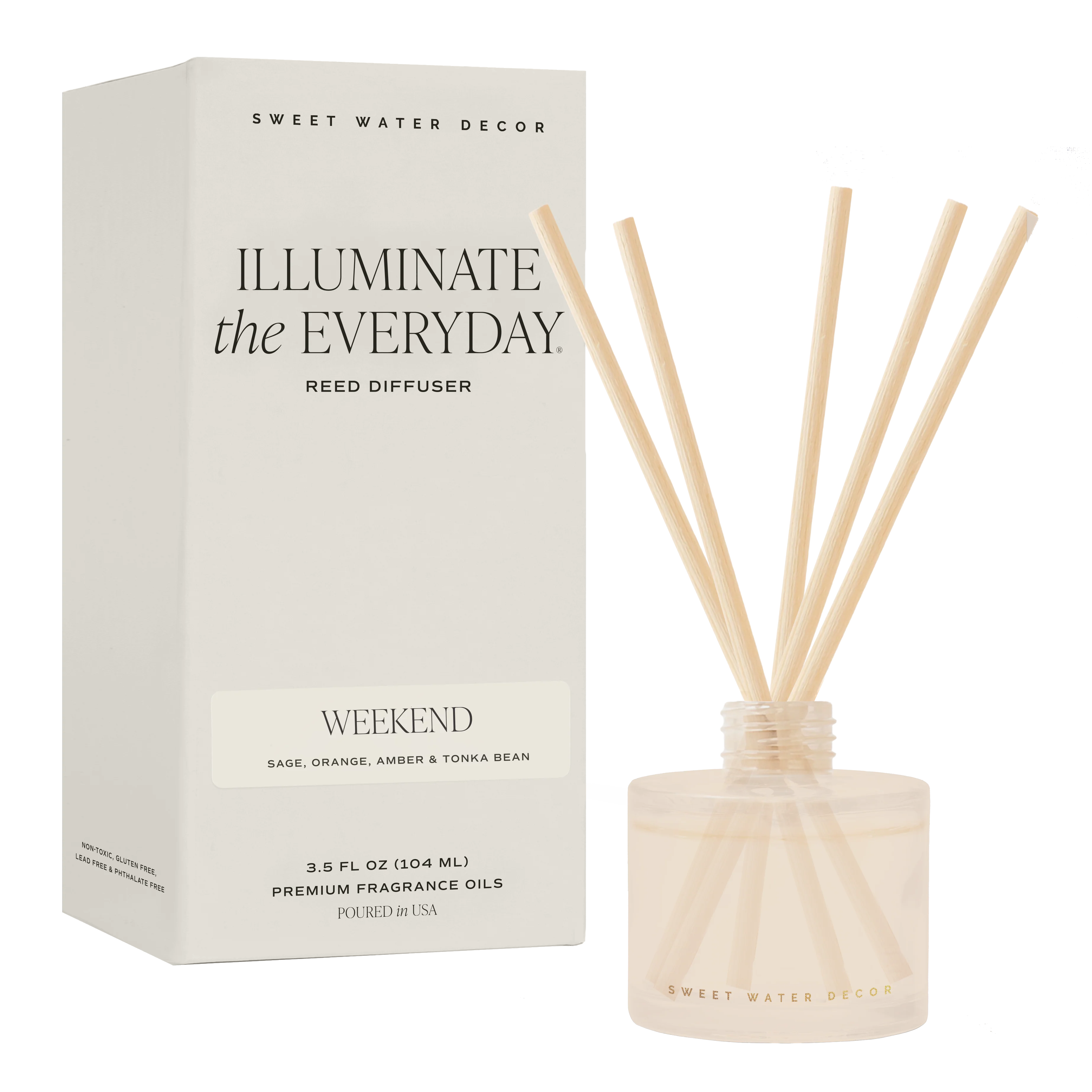 Powerful Weekend White Translucent Tinted Glass Jar Reed Diffuser Exceptional