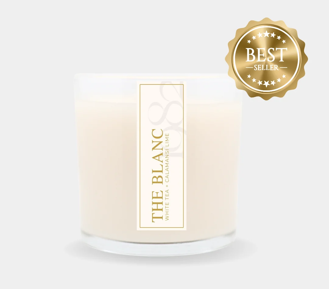 Healthy The Blanc 14 oz Double Wick - Notes White Tea Ginger Lilies amp Calamansi Limes Original Design