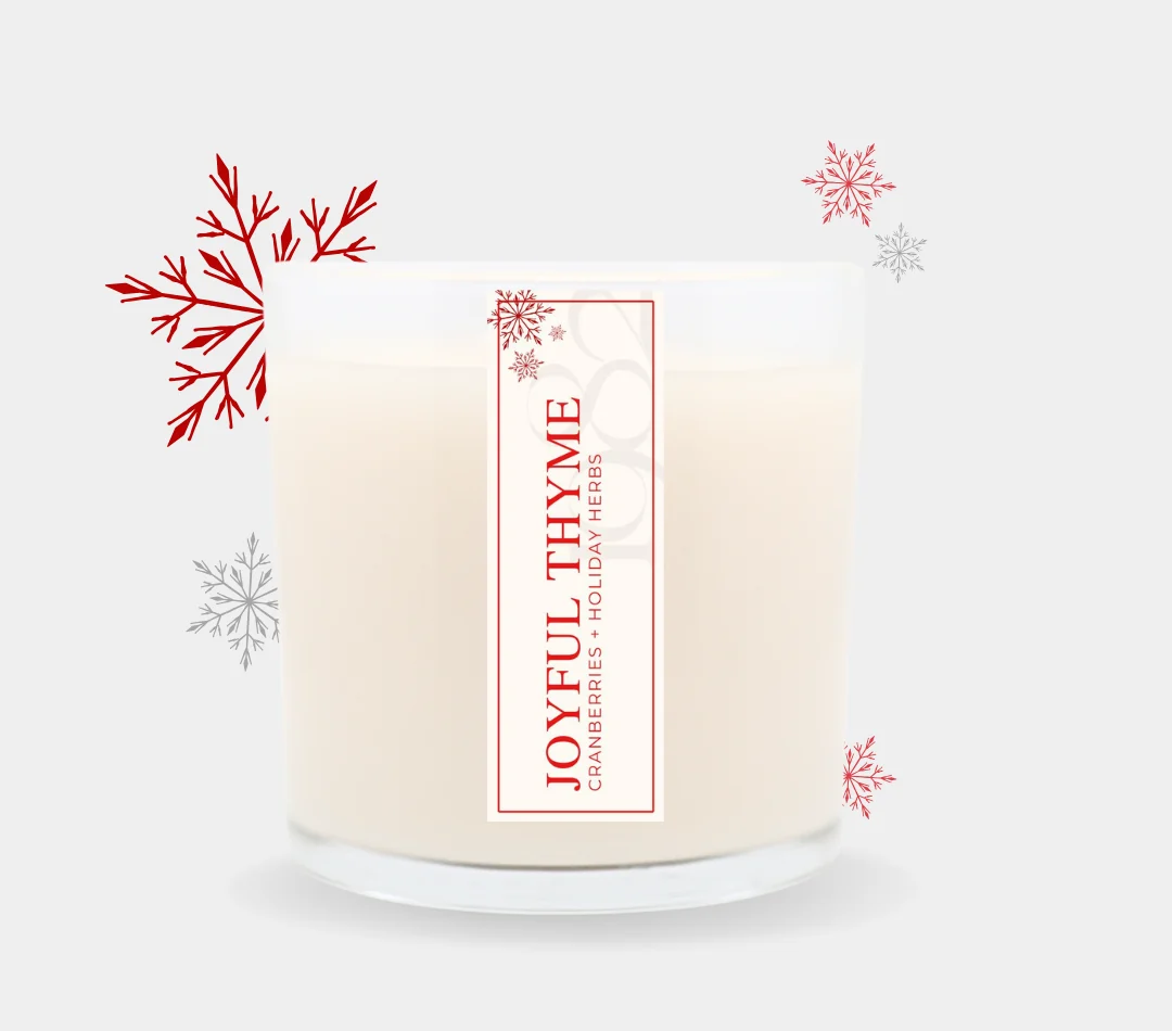 Green Joyful Thyme 14 oz - Notes Spiced Cranberries Thyme Fir Needles Outstanding