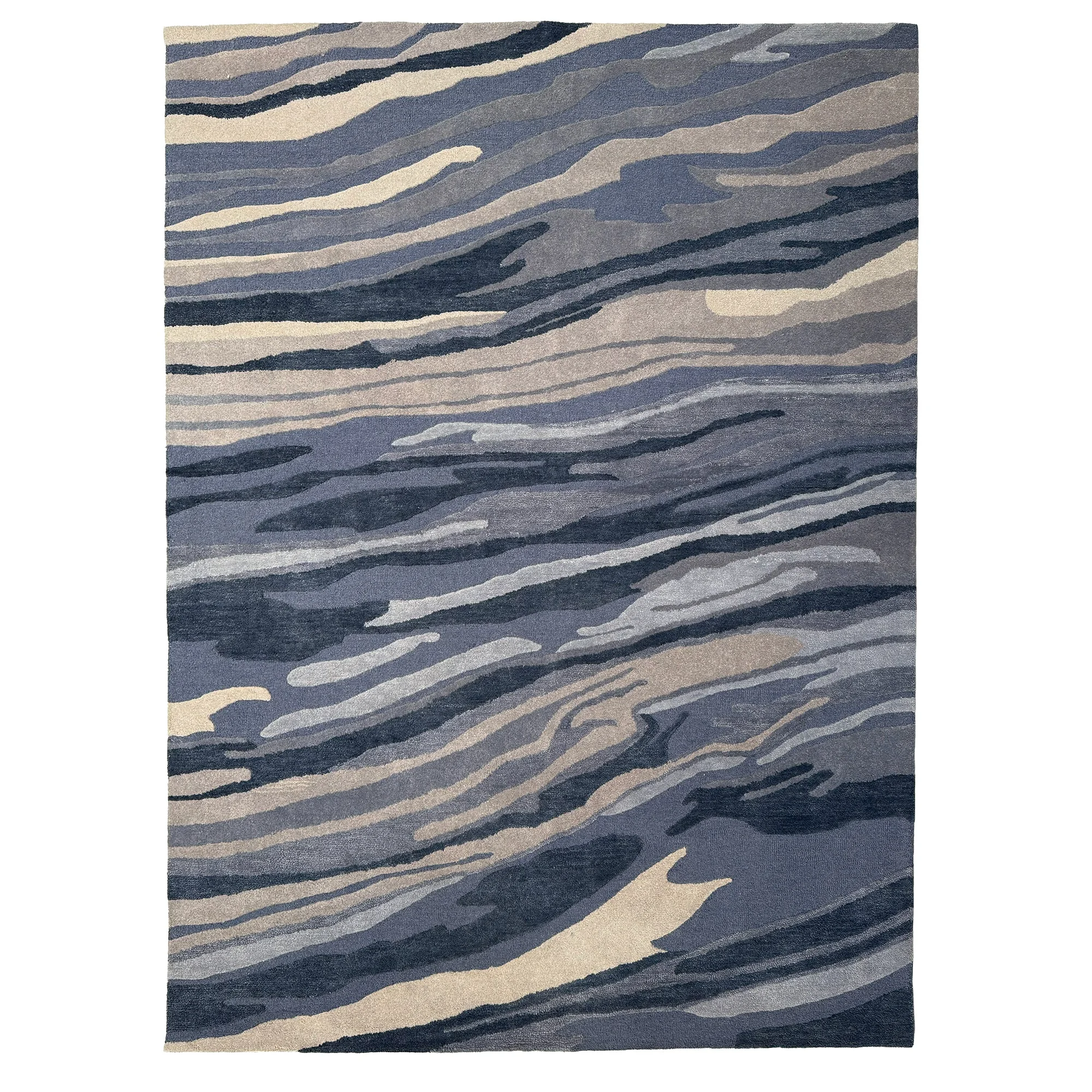 High-End Ripple Rug - Teal Blue Trusted