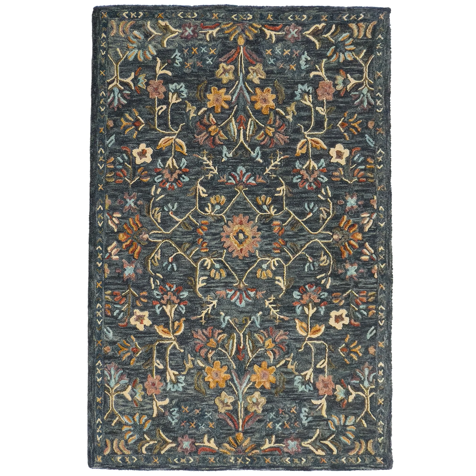Certified Shakta-Valentina Rug - Dk. Blue Multi Specialty