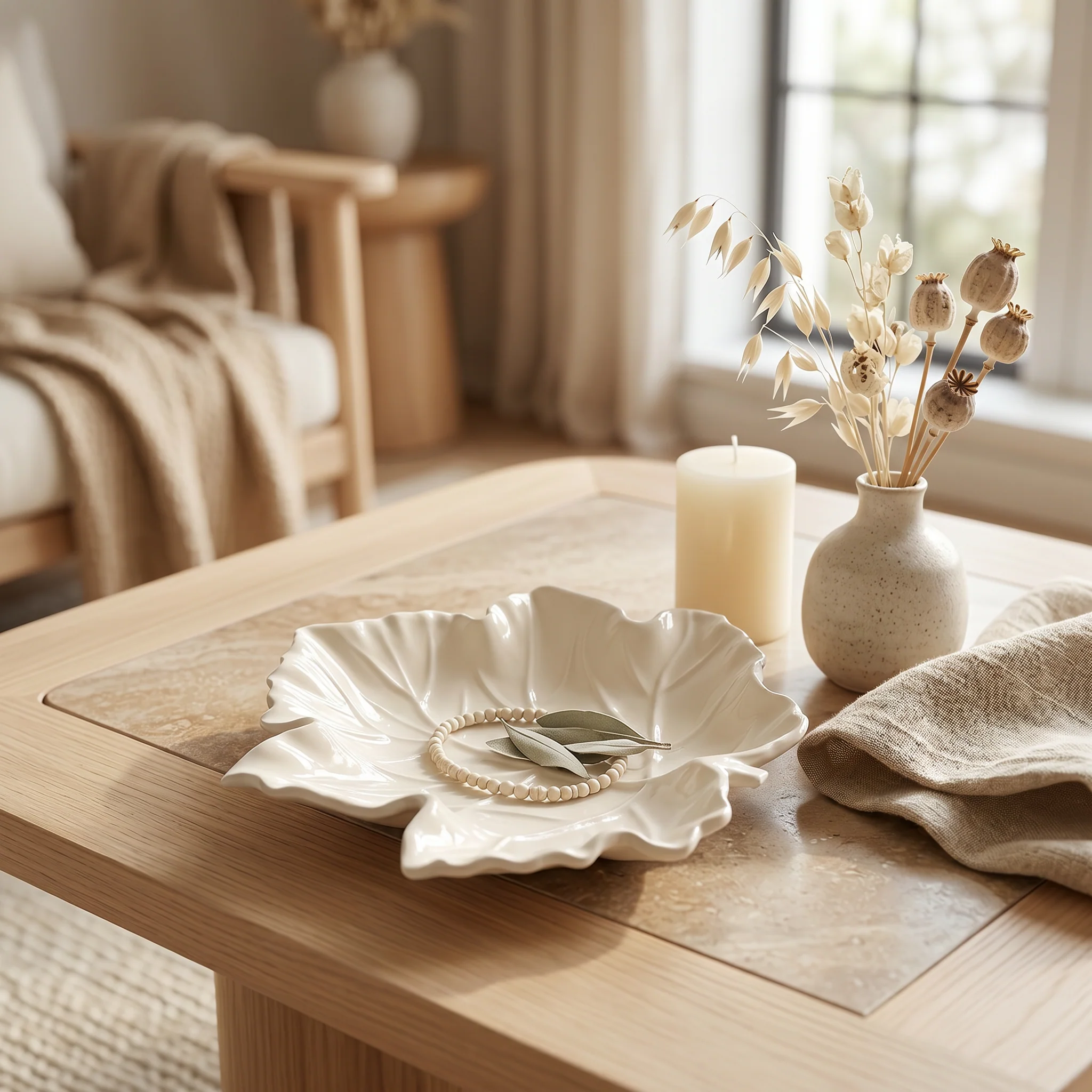 Proven Maple Leaf Tray Gypsum White 6 quot Sustainable