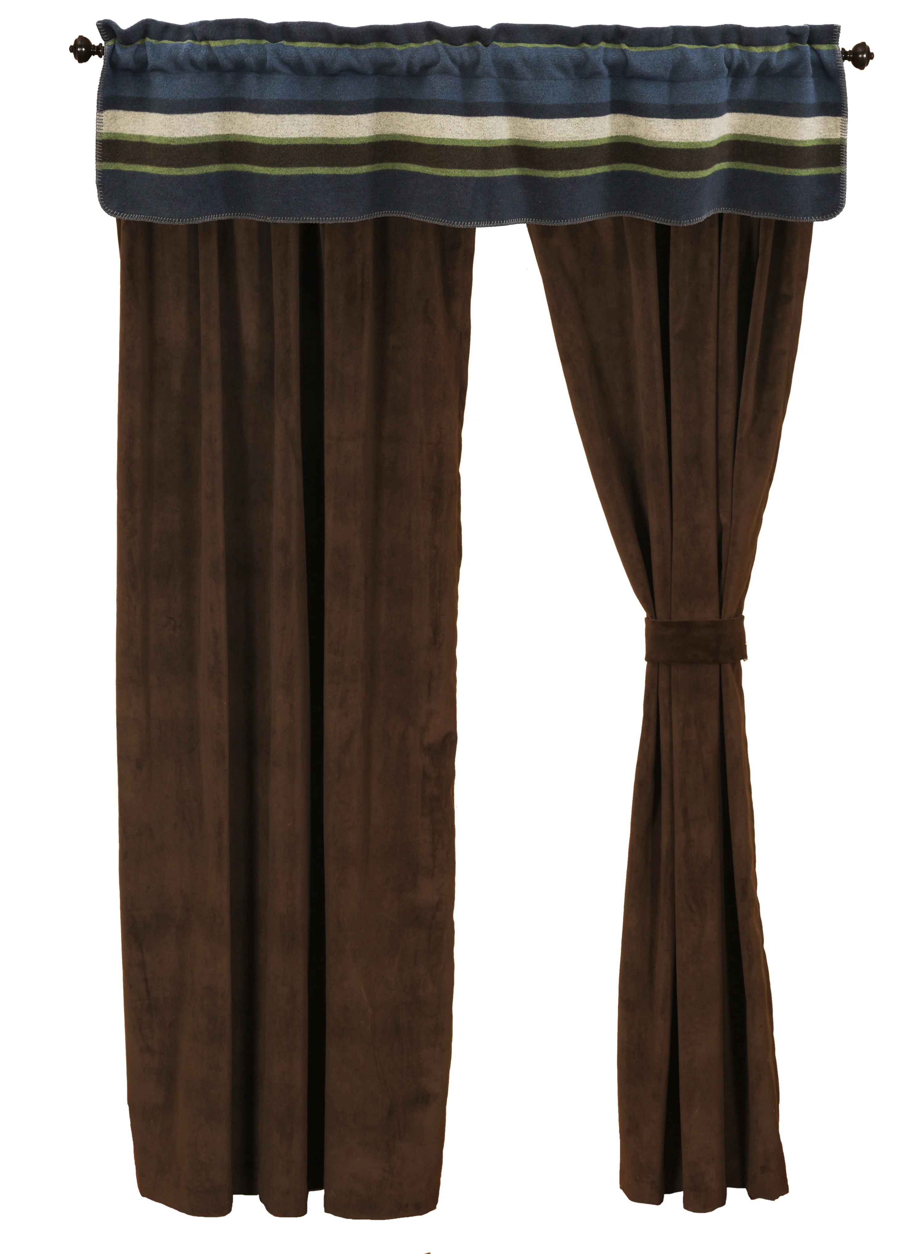 Sophisticated Lapis Valley - Drape Set - 2 panels 2 tiebacks Reusable