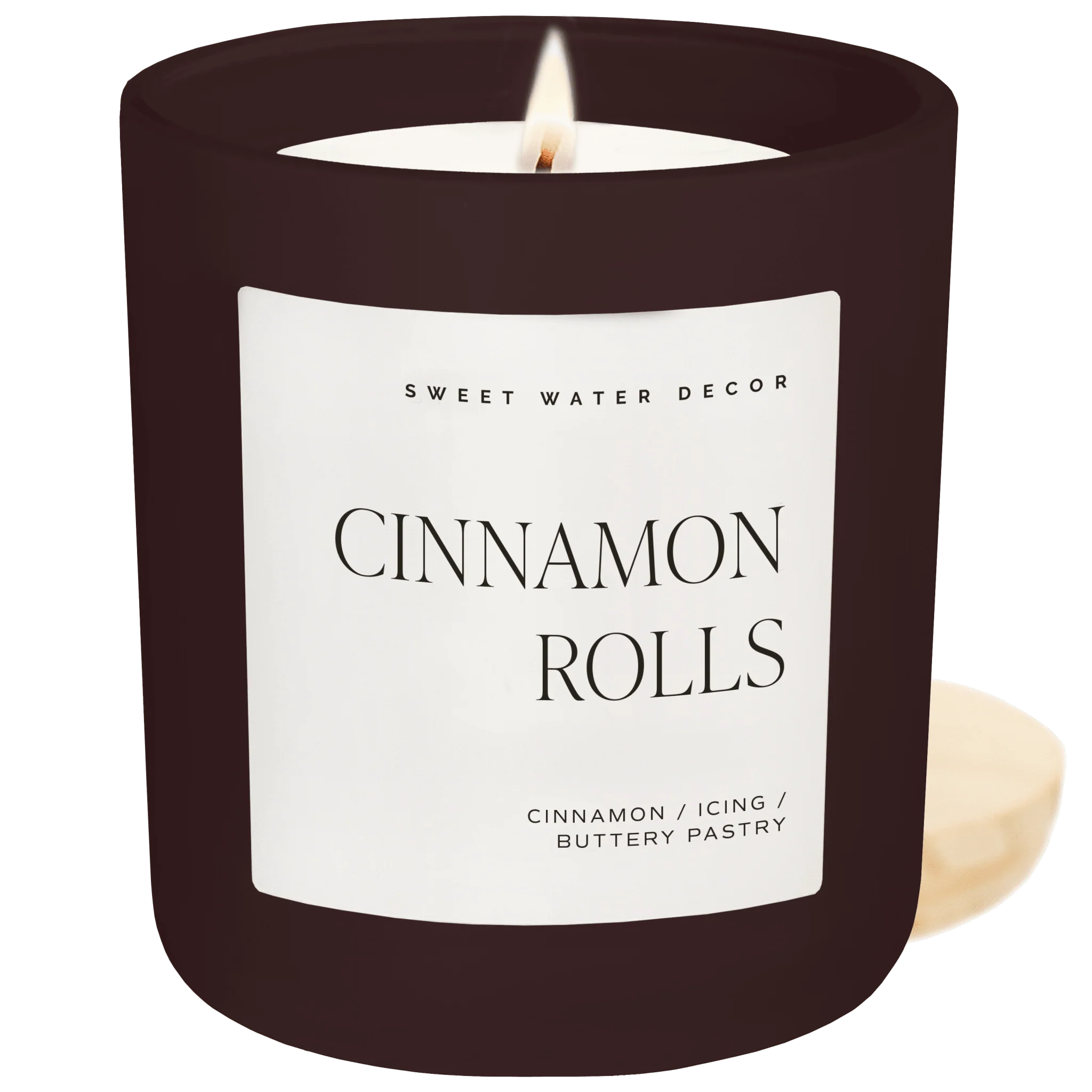 Soft Cinnamon Rolls Soy Candle - Brown Matte Jar - 15 oz Dependable