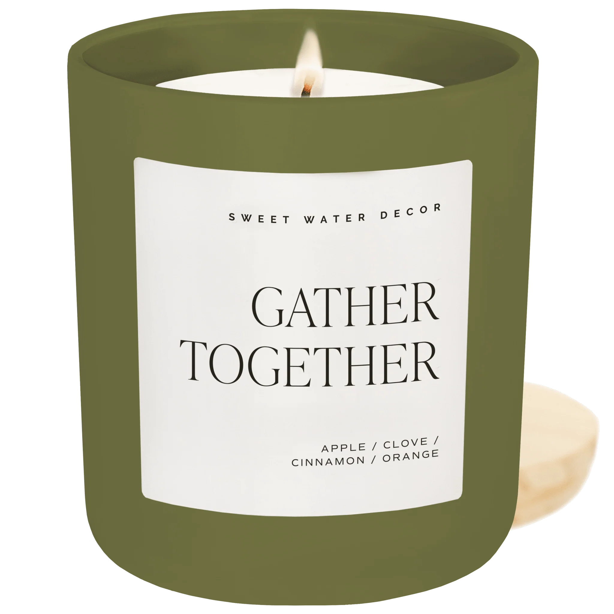 Clean Gather Together Soy Candle - Olive Matte Jar - 15 oz Smart