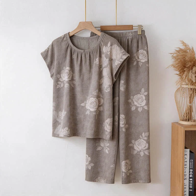 Prestigious Ownkoti Retro Floral Cotton Pajama Set Safe