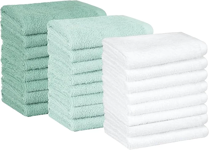 Smart Amazon Basics Highly Absorbent Soft Durable Cotton Washcloths Clean
