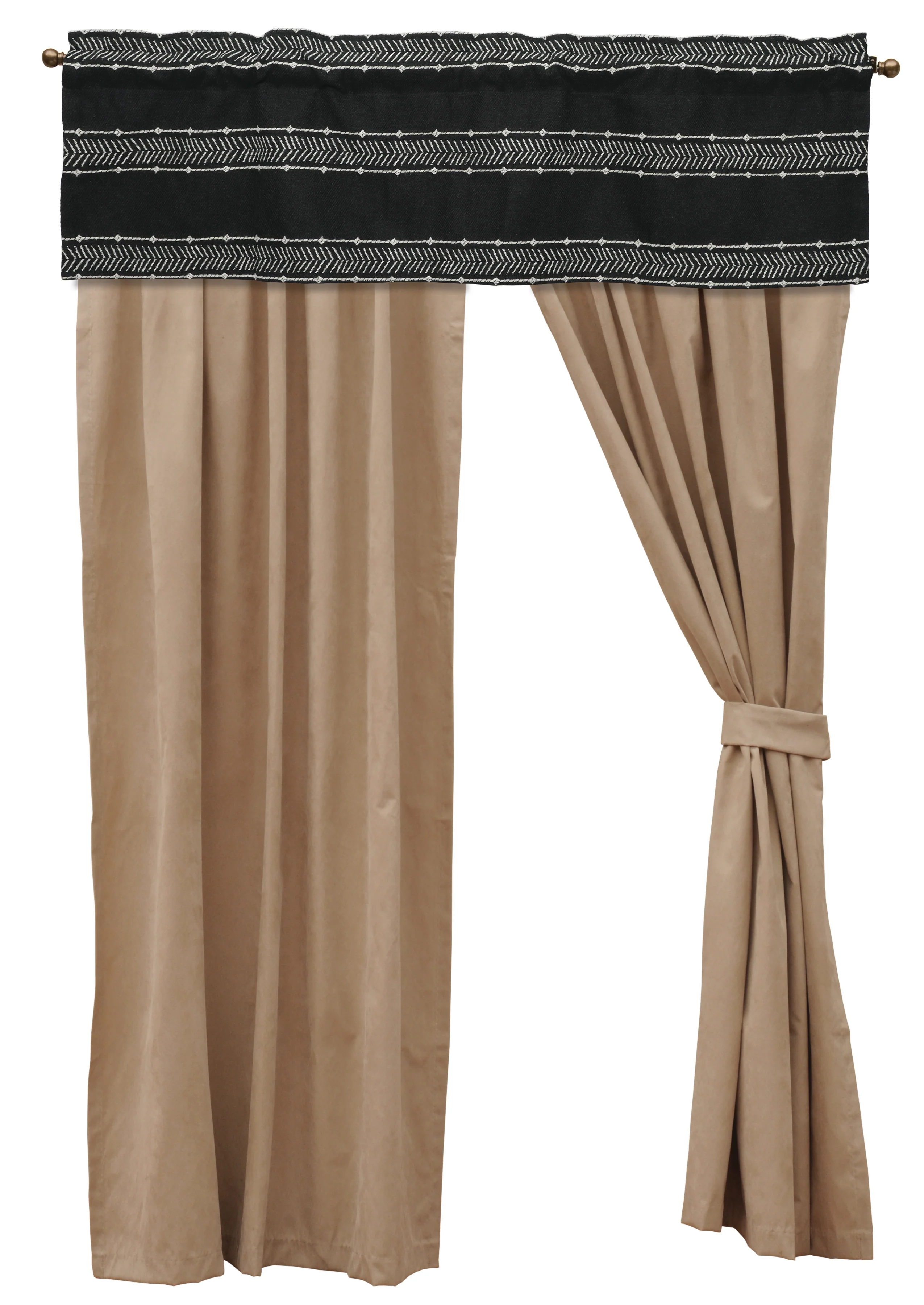 Exceptional Summit Trail Onyx - Drape Set - 2 panels 2 tiebacks Fashionable