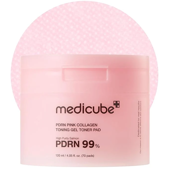 Smooth medicube Toner Pads Salmon DNA PDRN Pink Collagen Jelly Pad Korean Gel Toner Easy-to-Use