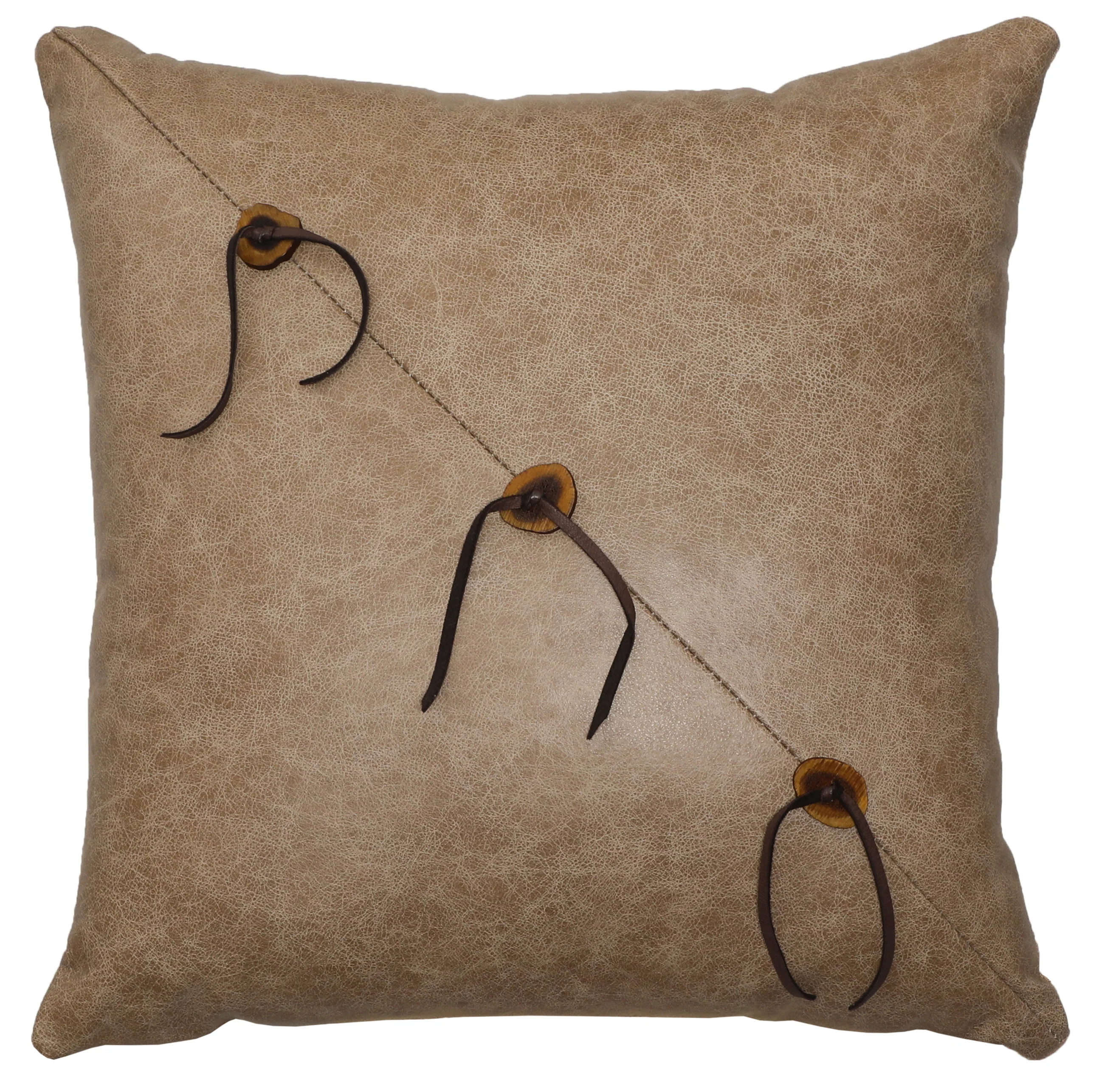 Luxury Torque Tan Leather Pillow Dependable