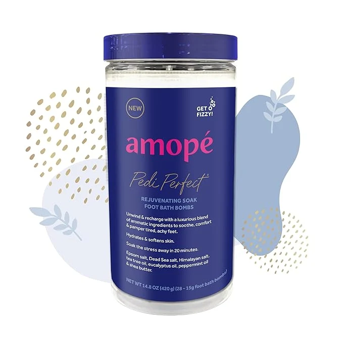 Premium Material Amopé Pedi Rejuvenating Foot Soak Bath Bombs Relaxing Foot Spa Reusable