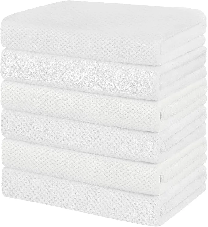 Next-Generation HOMEXCEL 6 Pack Bath Towel Set Microfiber Ultra Soft Highly Absorbent Bath Long-Lasting