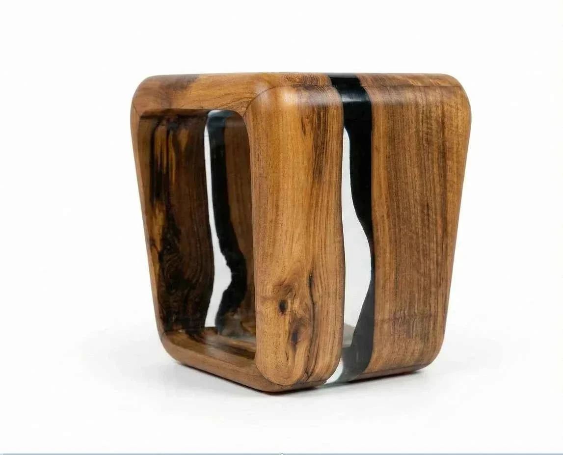 Durable Resin Side Magazine Table Stool - Stylish Modern Wooden Furniture Fine