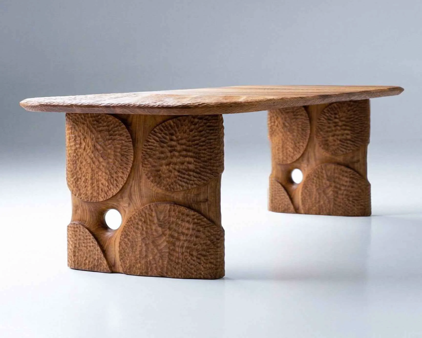 Natural Hand-Carved Dining Table Original