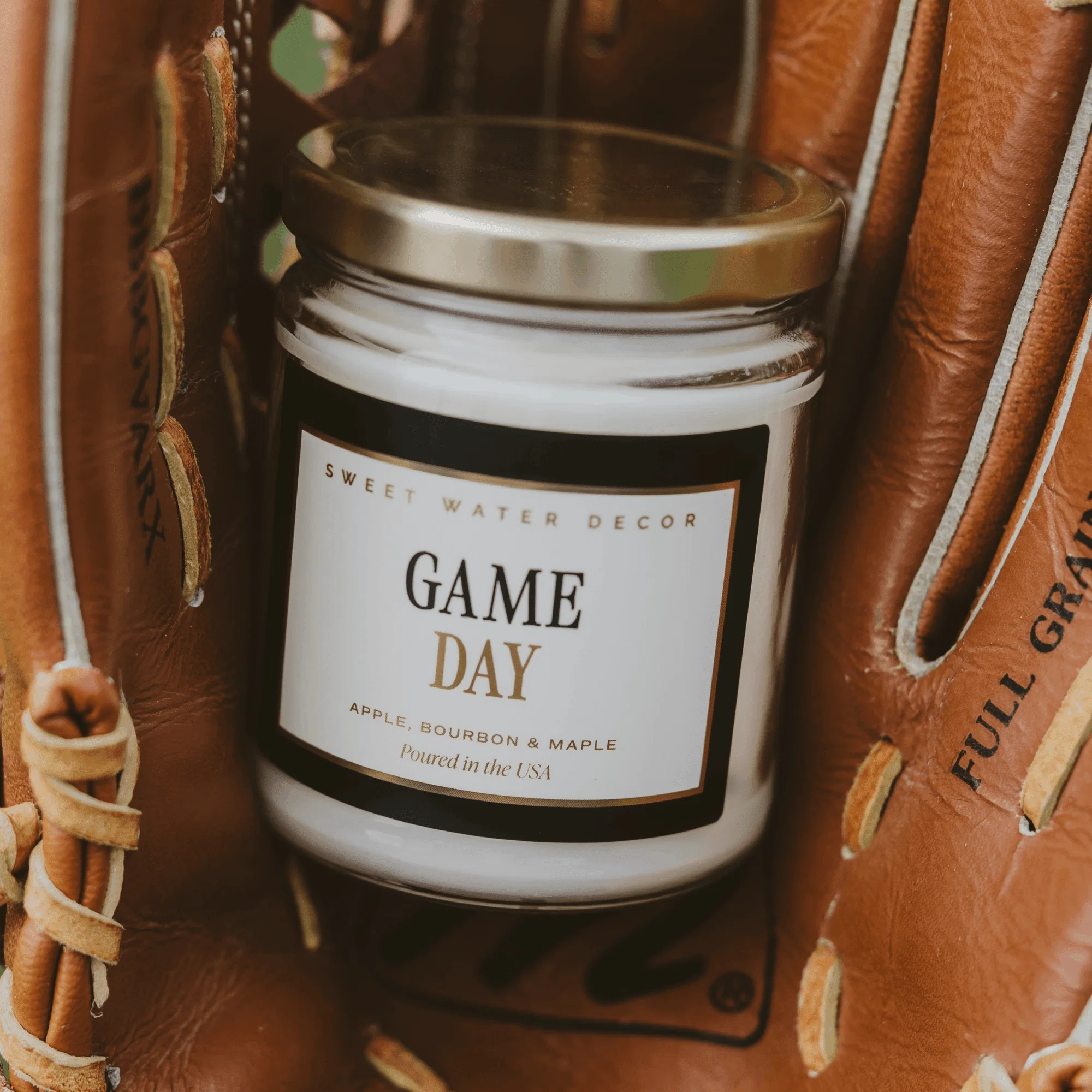 Safe Game Day Black Soy Candle - Clear Jar - 9 oz Crafted