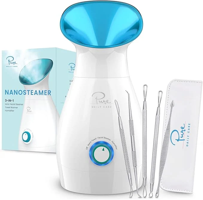 Durable Pure Daily Care NanoSteamer Large 3-in-1 Nano Ionic Facial Steamer Innovative