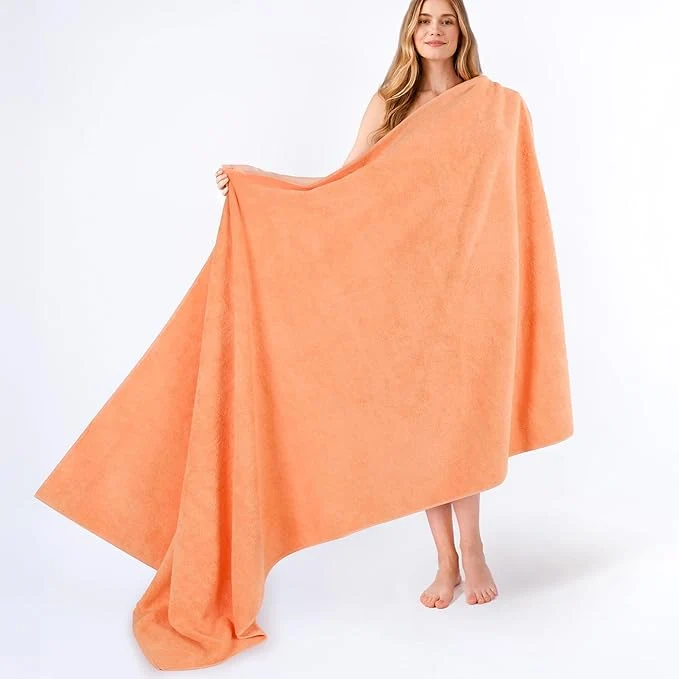 Artisan American Soft Linen Cotton 600 GSM Turkish 40x80 Oversized Bath Towel Sheet Versatile