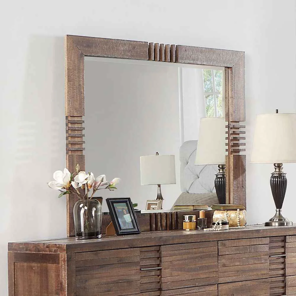 Clean Andria - Mirror - Reclaimed Oak Practical