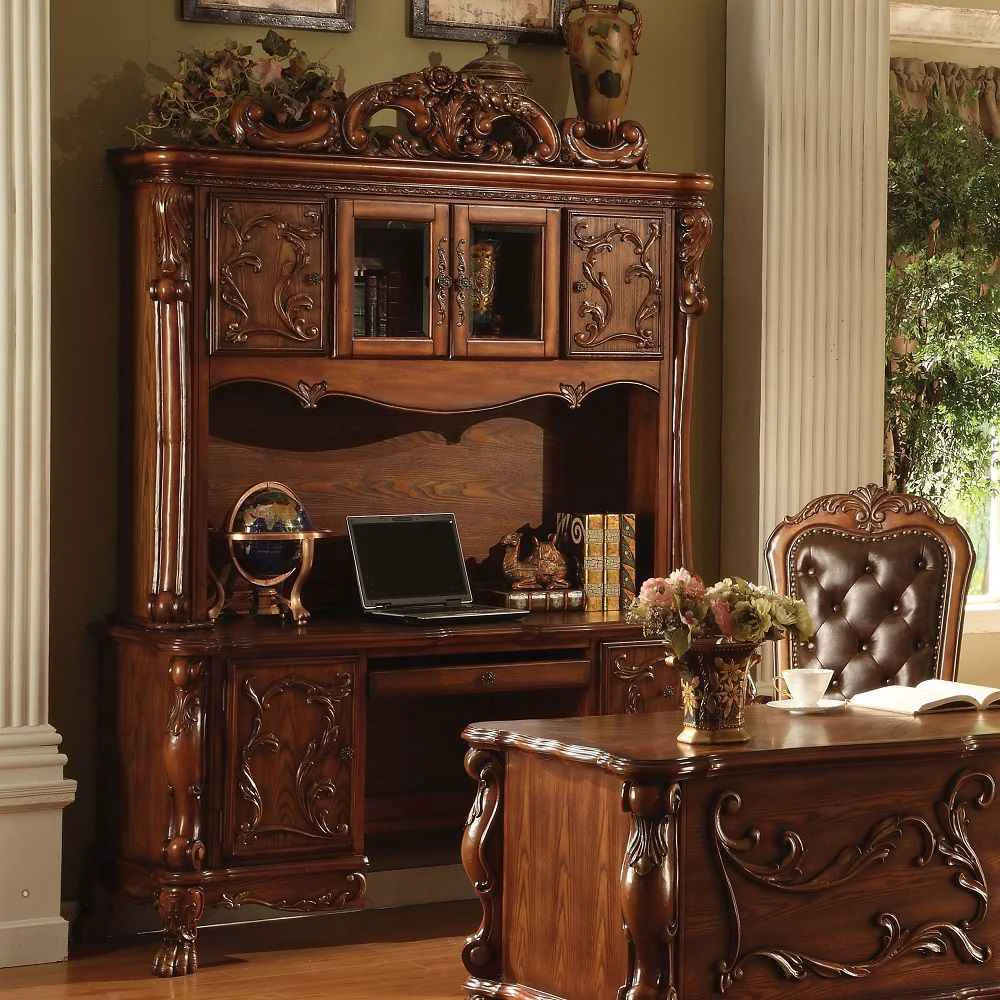 Selected Dresden - Executive Computer Desk With Hutch - Cherry Oak Quality