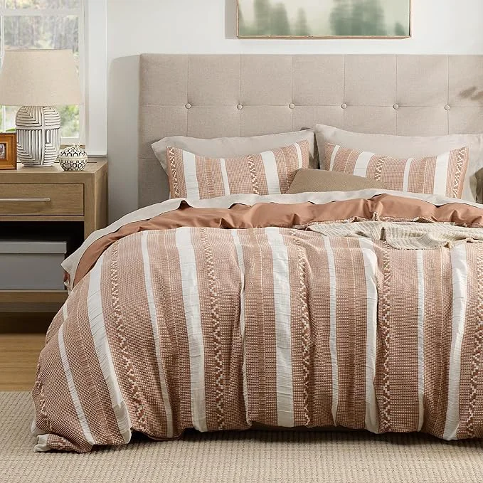 First-Class Bedsure Waffle Weave Duvet Cover Queen - Cotton Boho Duvet Cover Set with 2 Pillowcases - Extra Soft Terracotta Textured Comforter Cover with Zipper Closure Queen 90 quot x90 quot High-Performance