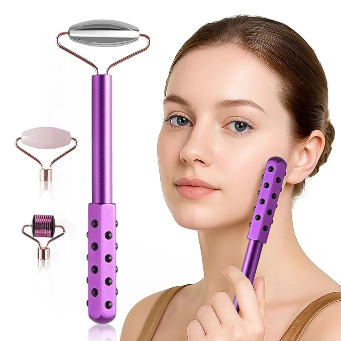 Responsible 4-in-1 Germanium Stone Face Massager Beauty Roller Sustainable