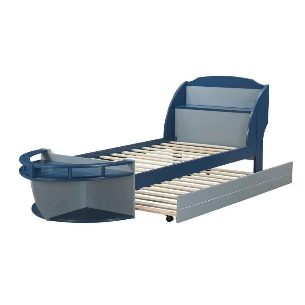 Fashionable Neptune II - Twin Trundle - Gray Selected