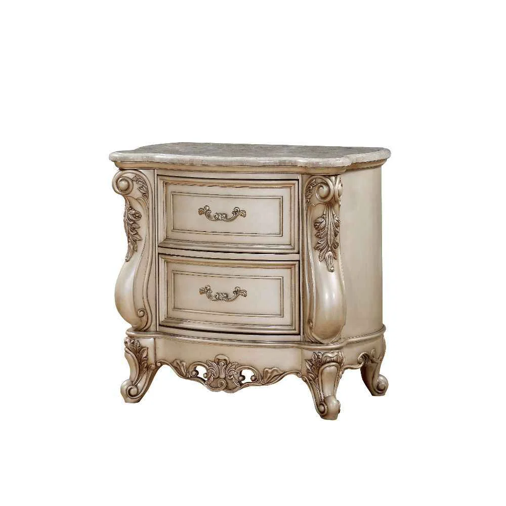 Expertly Made Gorsedd - Nightstand With Marble Top - Marble Top amp Golden Ivory Carefully Designed