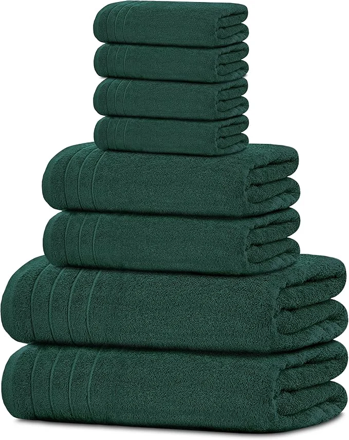 Practical Tens Towels Pack of 8 Towels Set 2 Extra Large Bath 2 Hand 4 Washcloths Pure