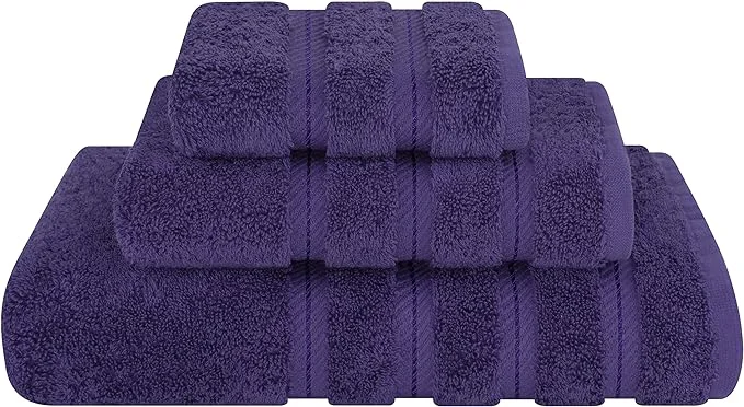 Fine American Soft Linen Premium 3 Piece Towel Set 1 Bath Towel 1 Hand Towel 1 Sophisticated