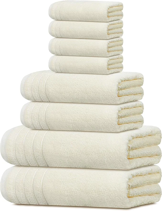 First-Class Tens Towels Pack of 8 Towels Set 2 Extra Large Bath 2 Hand 4 Washcloths Original