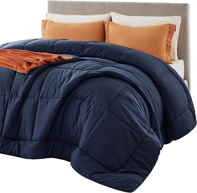 Green Bedsure Comforter Duvet Insert - Quilted Comforters Full Size All Season Duvet GentleSoft Down Bedding with 8 Tabs Gifts for Women Men Navy Blue Full 86 x 82 Inches Professional