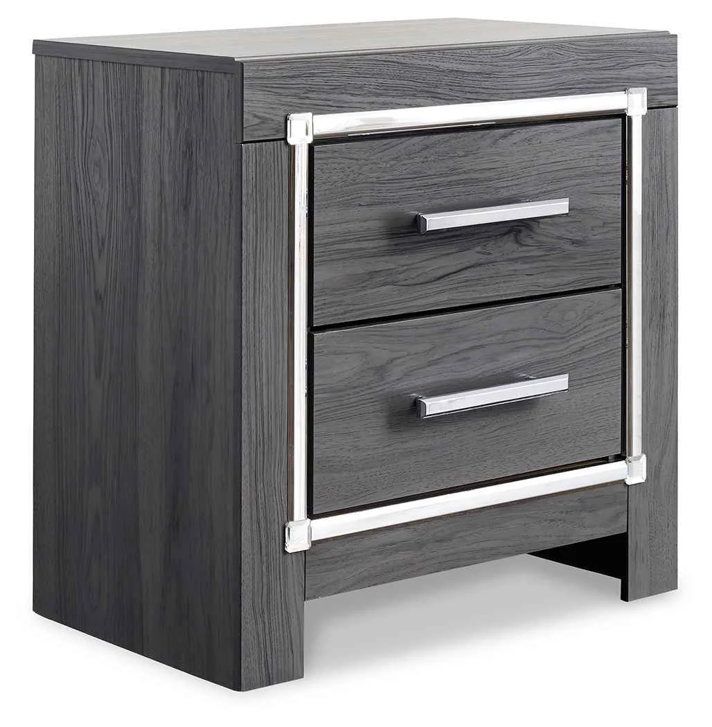 Elegant Lodanna - Two Drawer Night Stand - Gray Quality