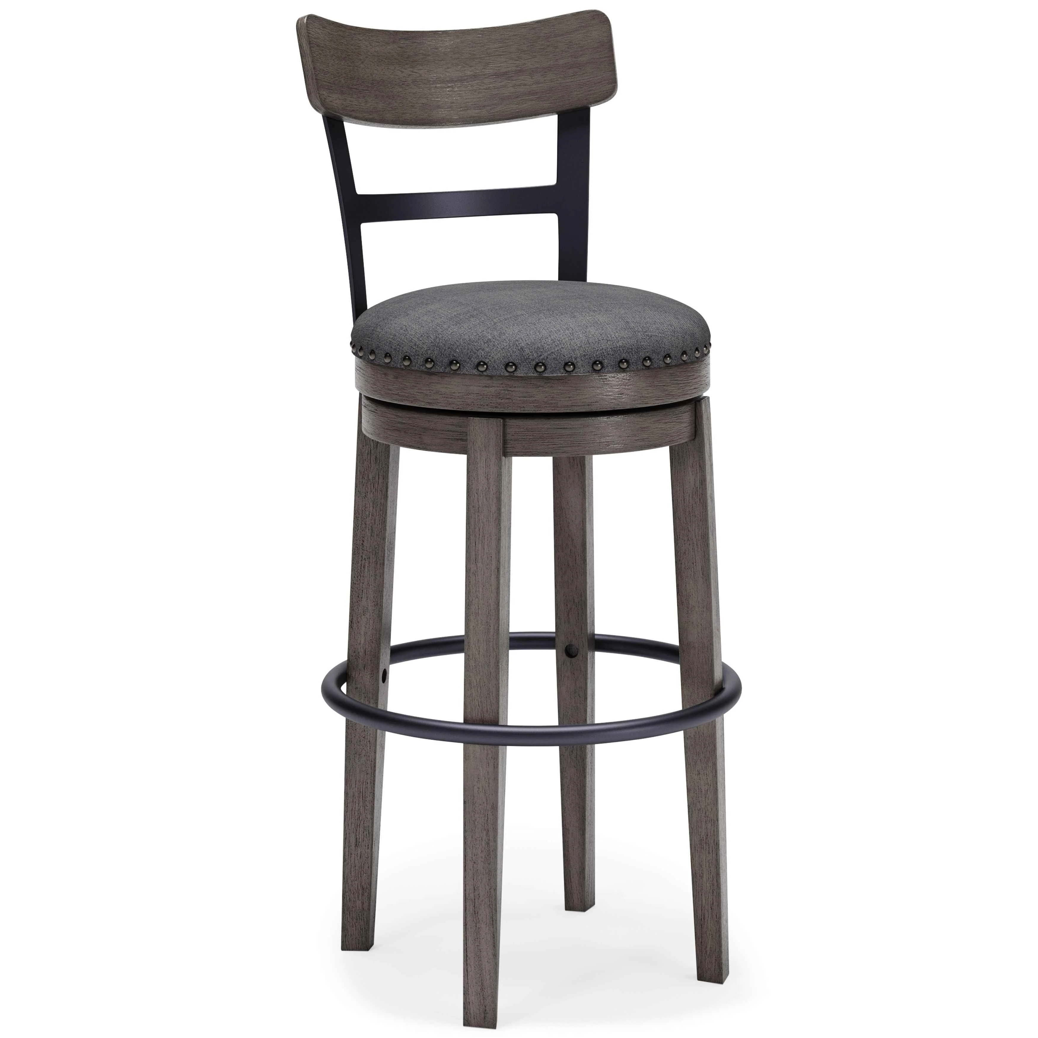 Lightweight Caitbrook - Tall UPH Swivel Barstool - Gray Reliable